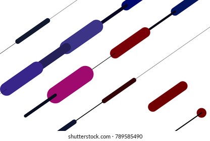 Dark Blue, Red vector layout with flat lines. Shining colored illustration with rounded stripes. Best design for your ad, poster, banner.