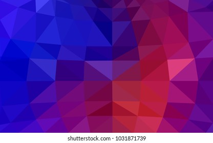 Dark Blue, Red vector Low poly crystal background. Polygon design pattern. Low poly illustration, low polygon background.