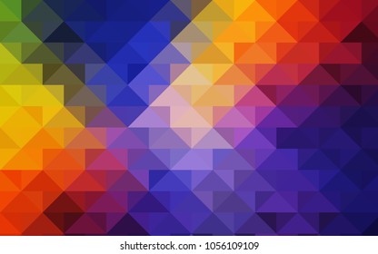 Dark Blue, Red vector low poly pattern. Brand-new colored illustration in blurry style with gradient. The template can be used as a background for cell phones.