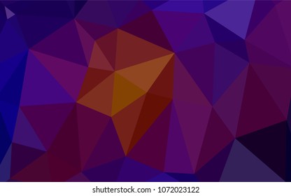 Dark Blue, Red vector low poly texture. Elegant bright polygonal illustration with gradient. A new texture for your design.