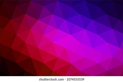 Dark Blue, Red vector low poly layout. Colorful abstract illustration with gradient. That pattern can be used as a part of a brand book.