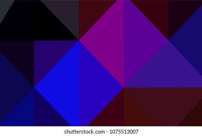 Dark Blue, Red vector low poly cover. Colorful illustration in polygonal style with gradient. That pattern can be used as a part of a brand book.