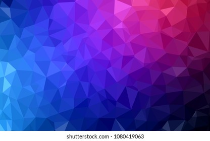 Dark Blue, Red vector low poly layout. Colorful illustration in polygonal style with gradient. Polygonal design for your web site.