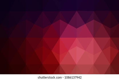 Dark Blue, Red vector low poly texture. Polygonal abstract illustration with gradient. Template for cell phone's backgrounds.