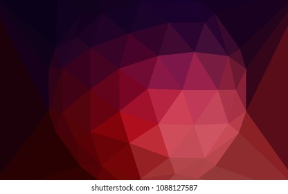 Dark Blue, Red vector low poly cover with a diamond. Colorful illustration with gradient. Completely new template for your banner.