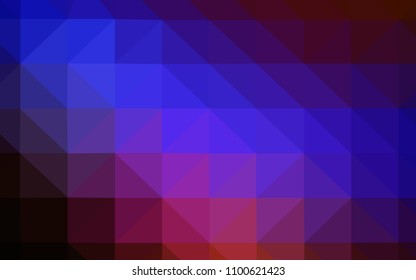 Dark Blue, Red vector low poly layout. Creative illustration in halftone style with triangles. Best triangular design for your business.