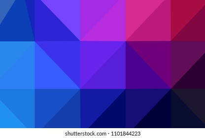 Dark Blue, Red vector low poly texture. Creative illustration in halftone style with gradient. The template for cell phone's backgrounds.