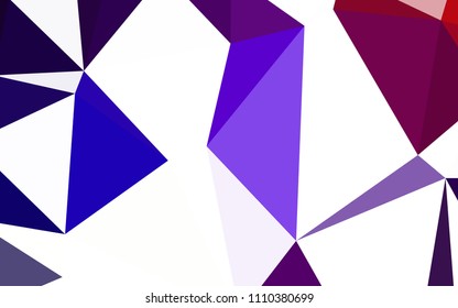 Dark Blue, Red vector low poly texture. Geometric illustration in Origami style with gradient.  Completely new template for your banner.