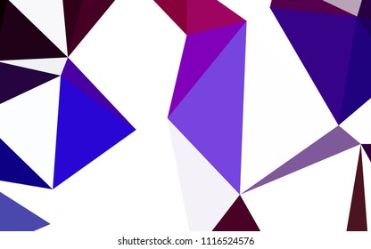 Dark Blue, Red vector low poly cover. Creative illustration in halftone style with triangles. Best triangular design for your business.