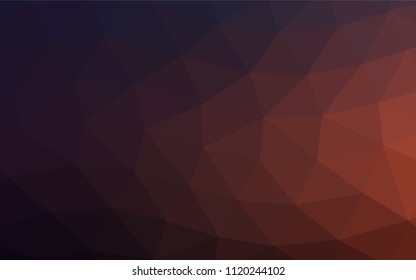 Dark Blue, Red vector low poly pattern. A sample with polygonal shapes. The polygonal design can be used for your web site.