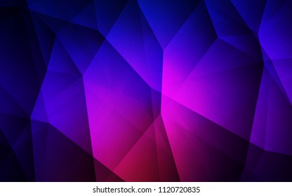 Dark Blue, Red vector low poly texture. Polygonal abstract illustration with gradient. New template for your brand book.