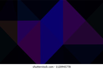 Dark Blue, Red vector low poly texture. Geometric illustration in Origami style with gradient.  Textured pattern can be used for background.