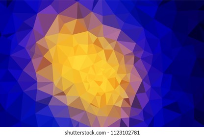 Dark Blue, Red vector low poly cover. Shining polygonal illustration, which consist of triangles. Brand new design for your business.