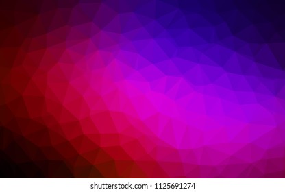 Dark Blue, Red vector low poly layout. Creative illustration in halftone style with triangles. A completely new design for your leaflet.
