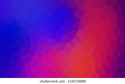 Dark Blue, Red vector low poly cover. Colorful illustration in abstract style with triangles. Pattern for a brand book's backdrop.