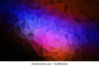 Dark Blue, Red vector low poly layout. Shining colorful illustration with triangles. Template for cell phone's backgrounds.