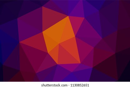 Dark Blue, Red vector low poly cover. Geometric illustration in Origami style with gradient.  Polygonal design for your web site.