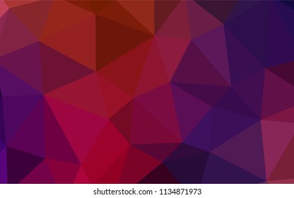 Dark Blue, Red vector low poly layout. Colorful illustration in polygonal style with gradient. Best triangular design for your business.