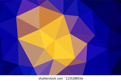 Dark Blue, Red vector low poly texture. Shining colorful illustration with triangles. Triangular pattern for your design.