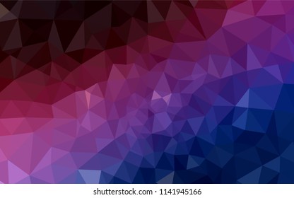 Dark Blue, Red vector low poly texture. A completely new color illustration in a polygonal style. Template for cell phone's backgrounds.