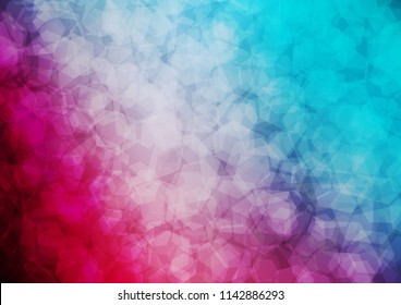 Dark Blue, Red vector low poly background. Geometric illustration in Origami style with gradient.  The polygonal design can be used for your web site.