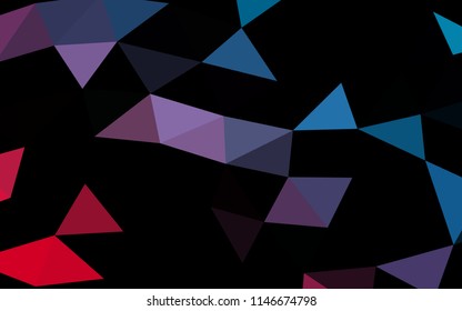 Dark Blue, Red vector low poly low poly. Triangular geometric sample with gradient.  The best triangular design for your business.