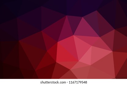 Dark Blue, Red vector low poly layout. A sample with polygonal shapes. Triangular pattern for your design.