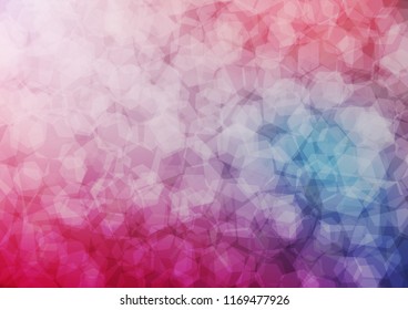 Dark Blue, Red vector low poly pattern. Brand new colored illustration in blurry style with gradient. hexagonal pattern for your business design.