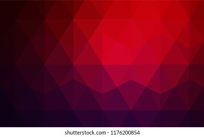 Dark Blue, Red vector low poly layout. Polygonal abstract illustration with gradient. Completely new template for your banner.
