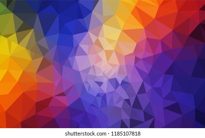 Dark Blue, Red vector low poly layout. Geometric illustration in Origami style with gradient.  Brand new design for your business.