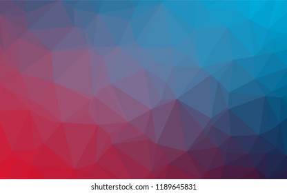 Dark Blue, Red vector low poly layout. Colorful illustration in abstract style with gradient. A completely new design for your business.