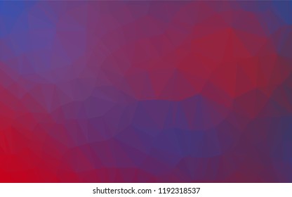 Dark Blue, Red vector low poly cover. Glitter abstract illustration with an elegant design. The template can be used as a background for cell phones.