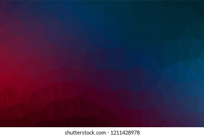 Dark Blue, Red vector low poly cover. A completely new color illustration in a vague style. The elegant pattern can be used as part of a brand book.
