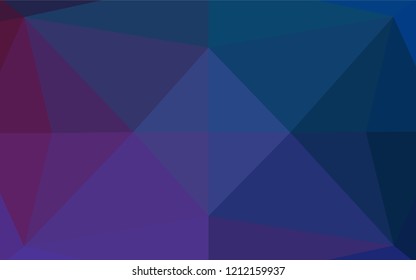 Dark Blue, Red vector low poly cover. Colorful abstract illustration with gradient. A completely new template for your business design.