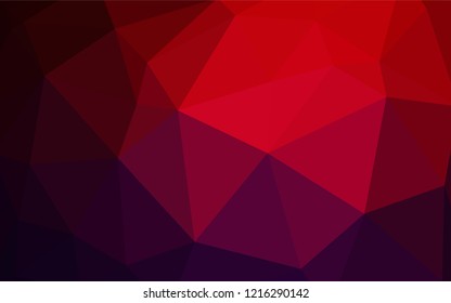 Dark Blue, Red vector low poly layout. Colorful illustration in polygonal style with gradient. Template for cell phone's backgrounds.