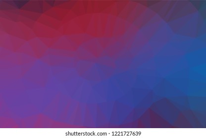 Dark Blue, Red vector low poly cover. Shining colored illustration in a Brand new style. A completely new template for your business design.