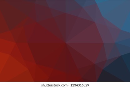 Dark Blue, Red vector low poly texture. Colorful illustration in abstract style with gradient. The textured pattern can be used for background.