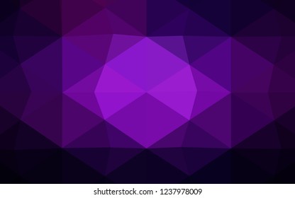 Dark Blue, Red vector low poly layout. Modern geometrical abstract illustration with gradient. That pattern can be used as a part of a brand book.