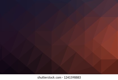 Dark Blue, Red vector low poly layout. Colorful illustration in abstract style with gradient. Elegant pattern for a brand book.
