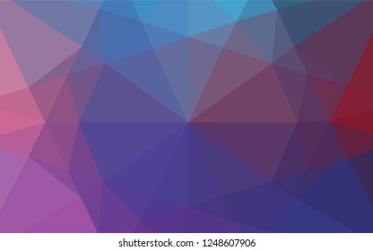 Dark Blue, Red vector low poly layout. An elegant bright illustration with gradient. The polygonal design can be used for your web site.
