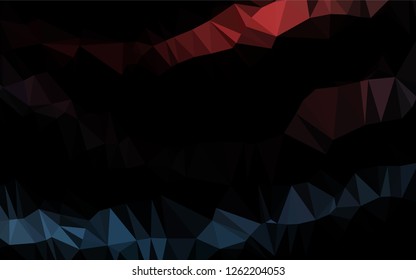 Dark Blue, Red vector low poly cover. A sample with polygonal shapes. The template can be used as a background for cell phones.