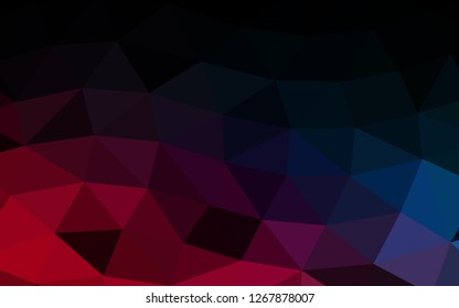 Dark Blue, Red vector low poly low poly. Creative geometric illustration in Origami style with gradient. A completely new template for your business design.