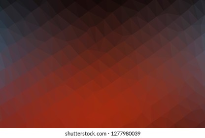 Dark Blue, Red vector low poly layout. Shining illustration, which consist of triangles. Textured pattern for background.