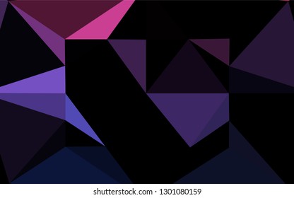 Dark Blue, Red vector low poly layout. Colorful abstract illustration with gradient. A new texture for your design.