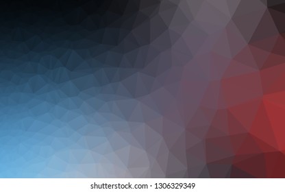 Dark Blue, Red vector low poly layout. Colorful illustration in Origami style with gradient.  Completely new template for your business design.