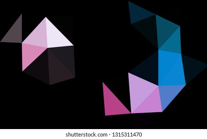 Dark Blue, Red vector low poly texture. Brand new colorful illustration in with gradient. Polygonal design for your web site.