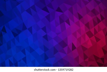Dark Blue, Red vector low poly texture. Shining colored illustration in a Brand new style. Completely new design for your business.