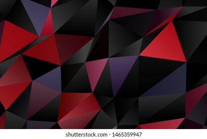 Dark Blue, Red vector low poly layout. A vague abstract illustration with gradient. Brand new design for your business.