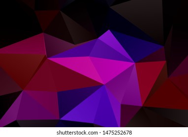 Dark Blue, Red vector low poly layout. A sample with polygonal shapes. Template for cell phone's backgrounds.