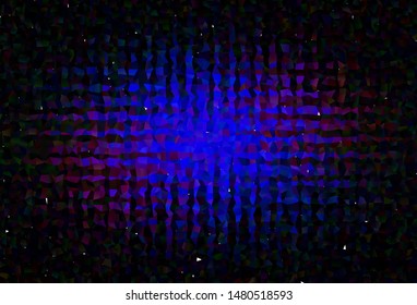 Dark Blue, Red vector low poly background. Elegant bright polygonal illustration with gradient. New template for your brand book.